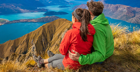 young couple enjoying the view