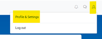 Screenshot of Profile & Settings option