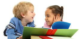 Children with books